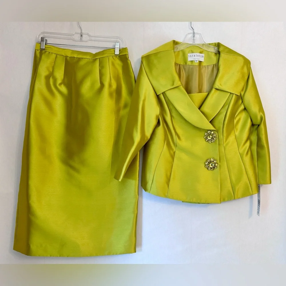 Lily & Taylor New York GORGEOUS LUXURY Women’s Suit 2 pcs Size 6 . Couture - Picture 5 of 17